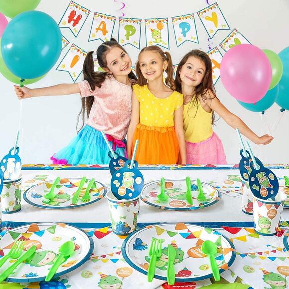 Dinosaur Birthday Tableware Friends Cups Plates Napkins Decor Party Supplies - Picture 7 of 12